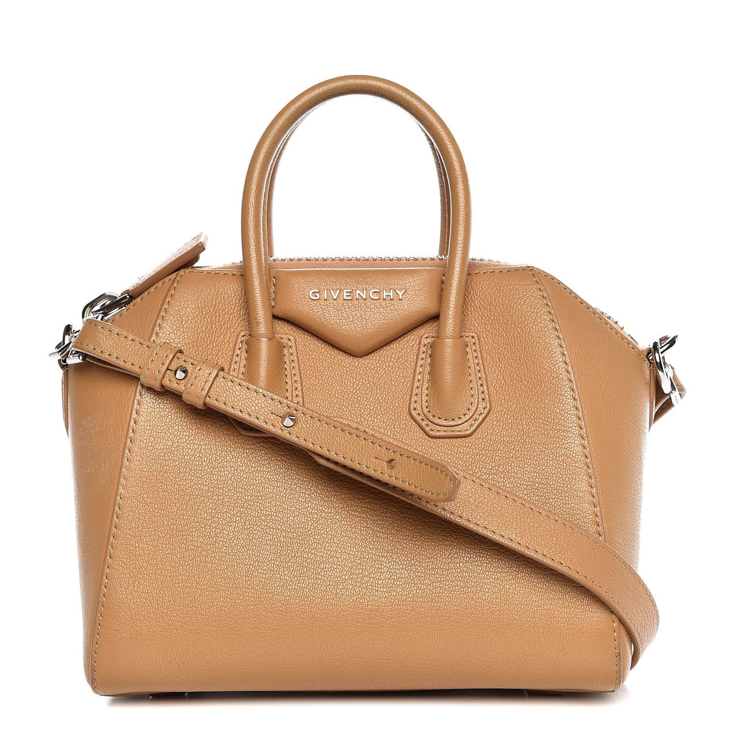 Sugar Goatskin Mini Antigona Light Beige
