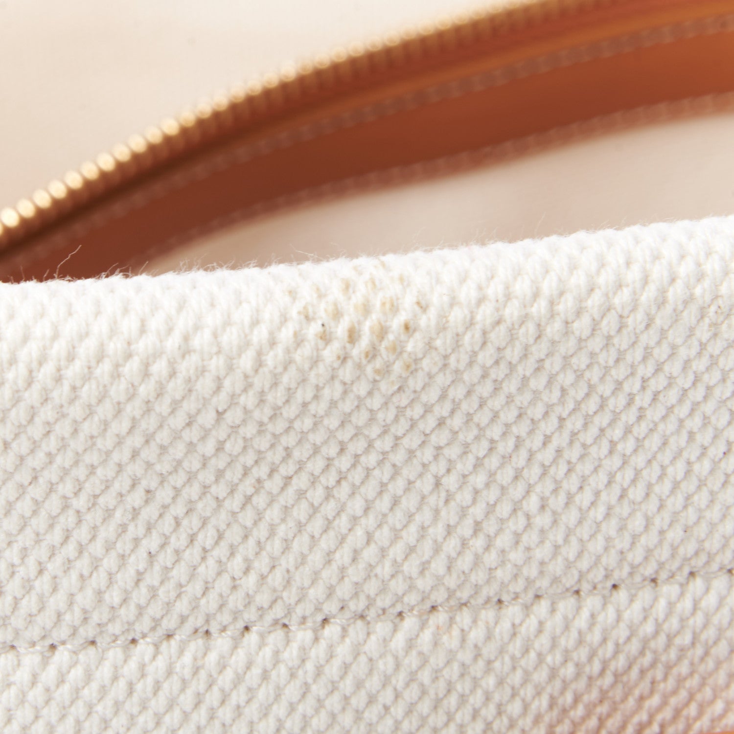 Celine Canvas Calfskin Logo Print Small Horizontal Cabas Natural Tan 9 of 10