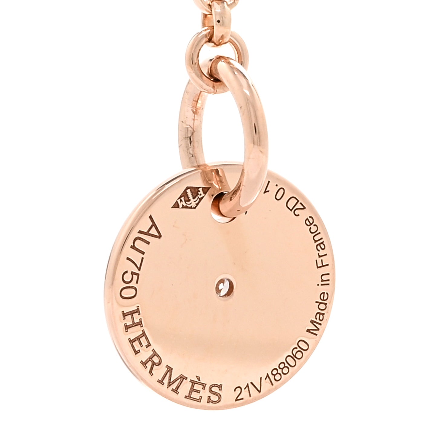 18K Rose Gold Diamond Gambade Necklace