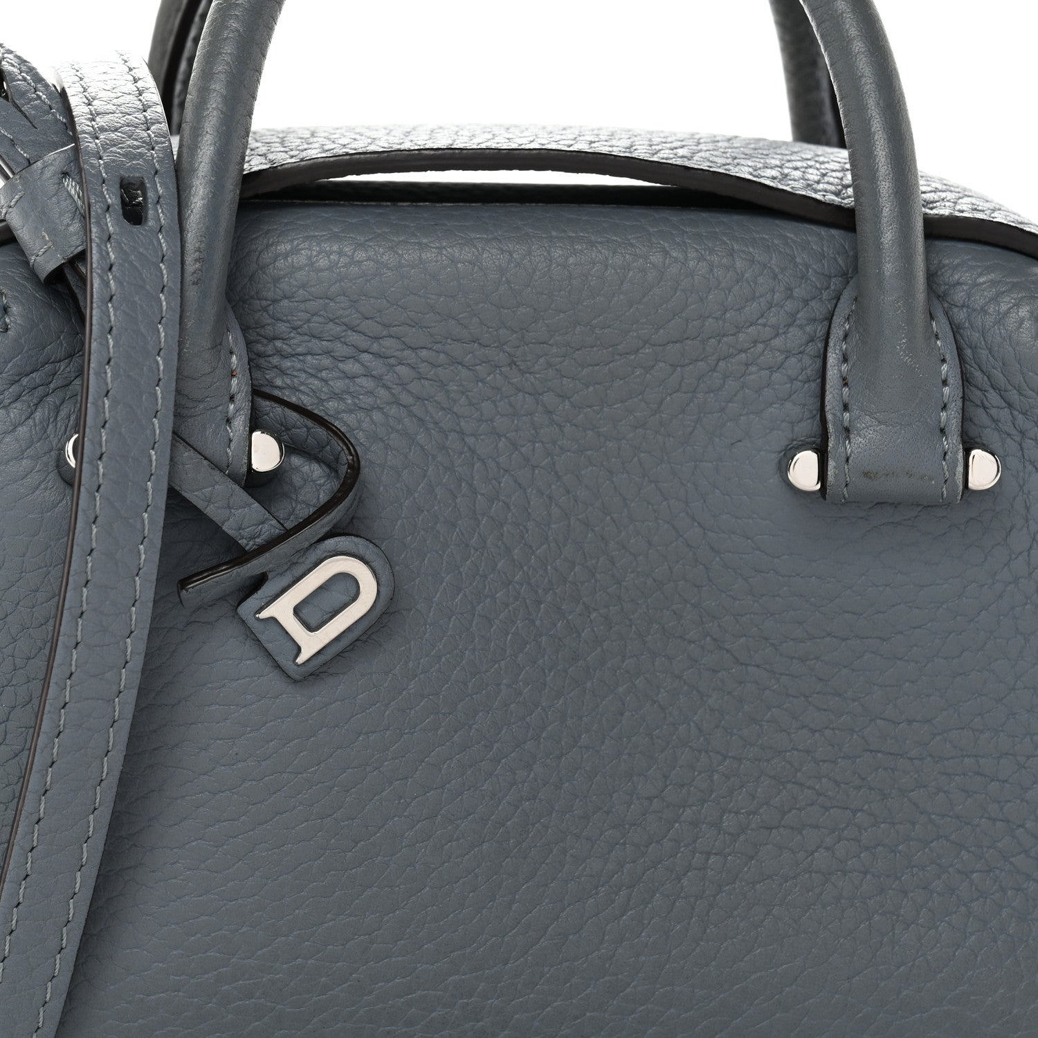 Delvaux Taurillon Soft Nano Cool Box Satchel Pacific 7 of 11