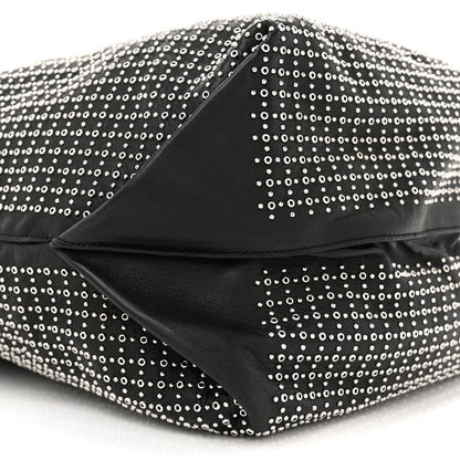 Saint Laurent Lambskin Studded Drawstring Bag Black 9 of 10