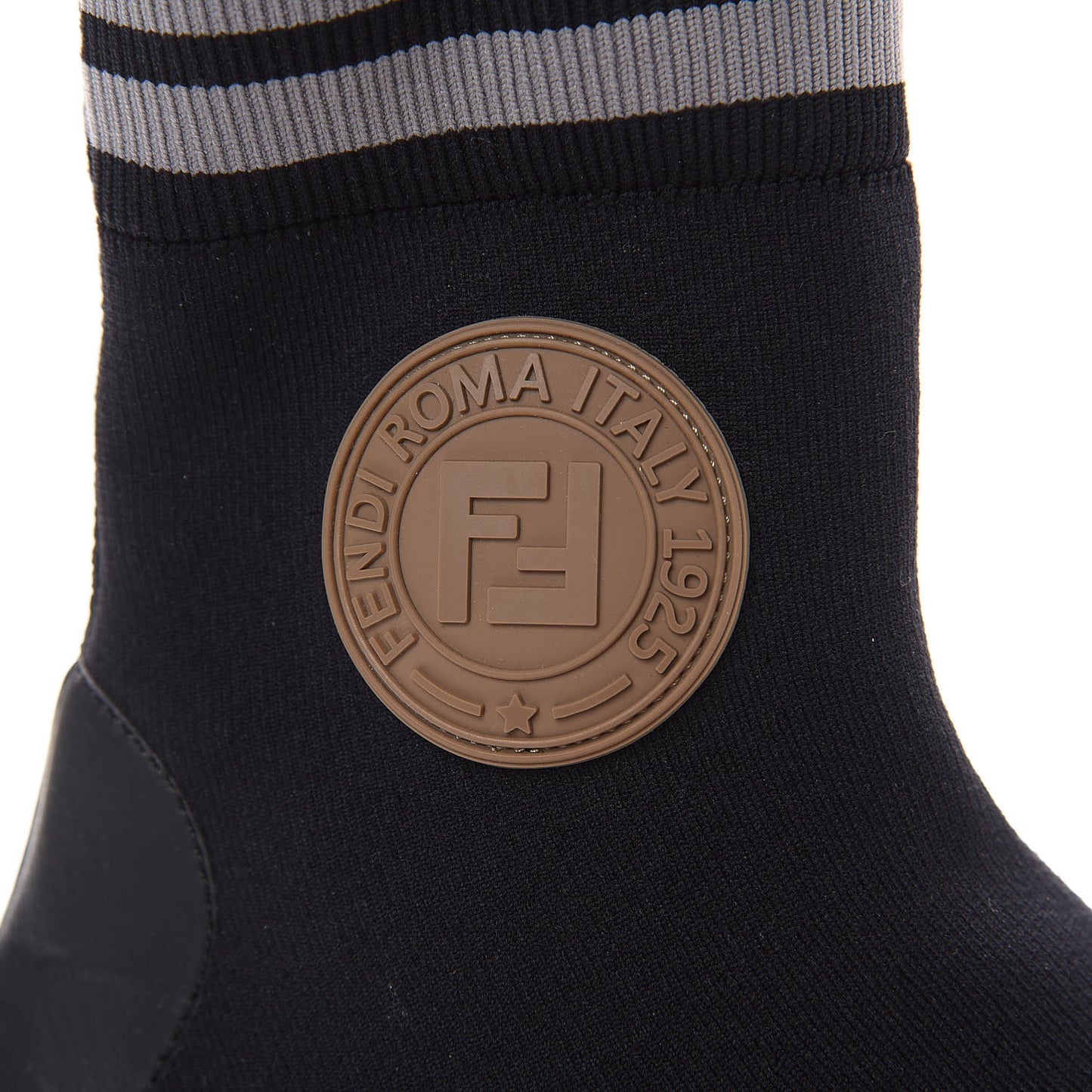 Jersey Striped Mens High Top Sock Sneakers 9 Black