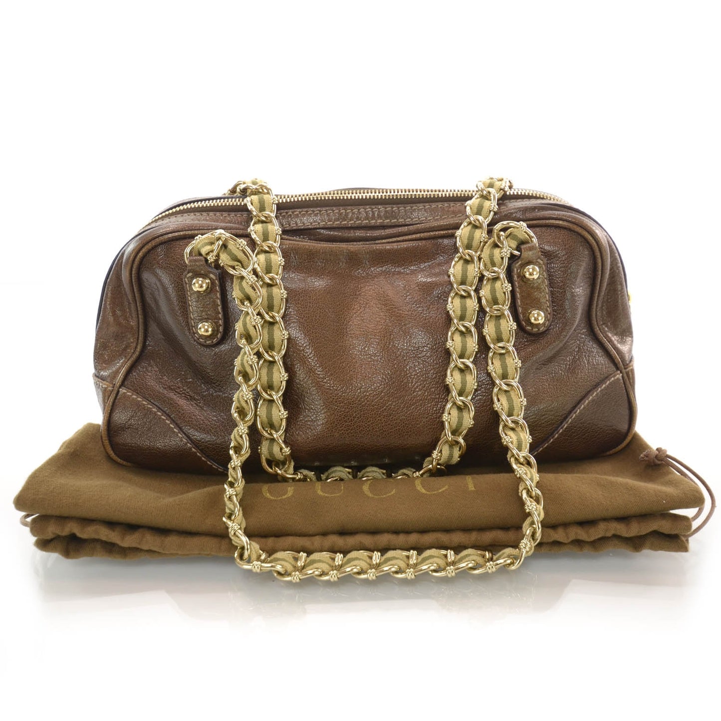 Leather Capri Small Bowler Bronze