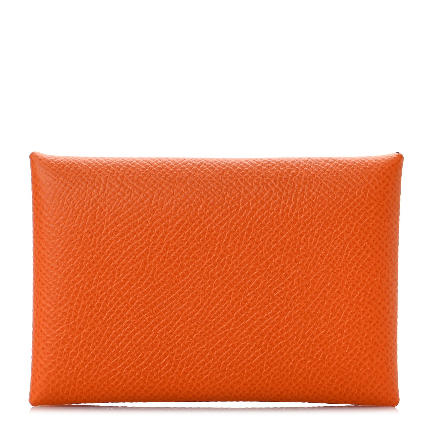 Hermes Epsom Verso Calvi Card Case Orange Lime 1 of 9