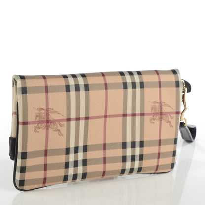 Burberry Haymarket Check Adeline Foldover Clutch Brown 3 of 6