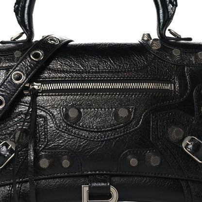 Balenciaga Arena Lambskin Medium Hourglass X Le Cagole Top Handle Bag Black 7 of 9