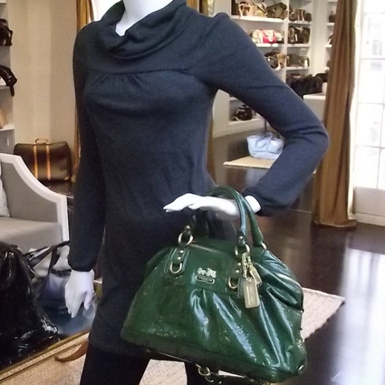 FASHIONPHILE COACHPatentMadisonSabrinaEmeraldGreen12948 2 of 9