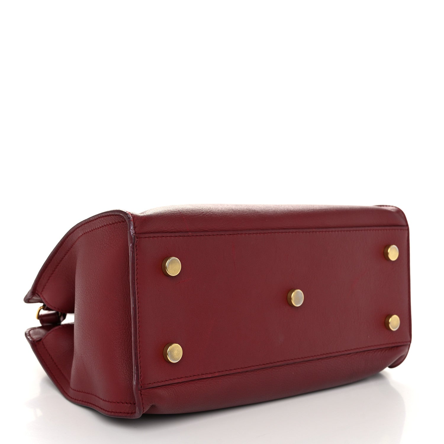 Saint Laurent Calfskin Monogram Baby Downtown Cabas Bordeaux 4 of 13