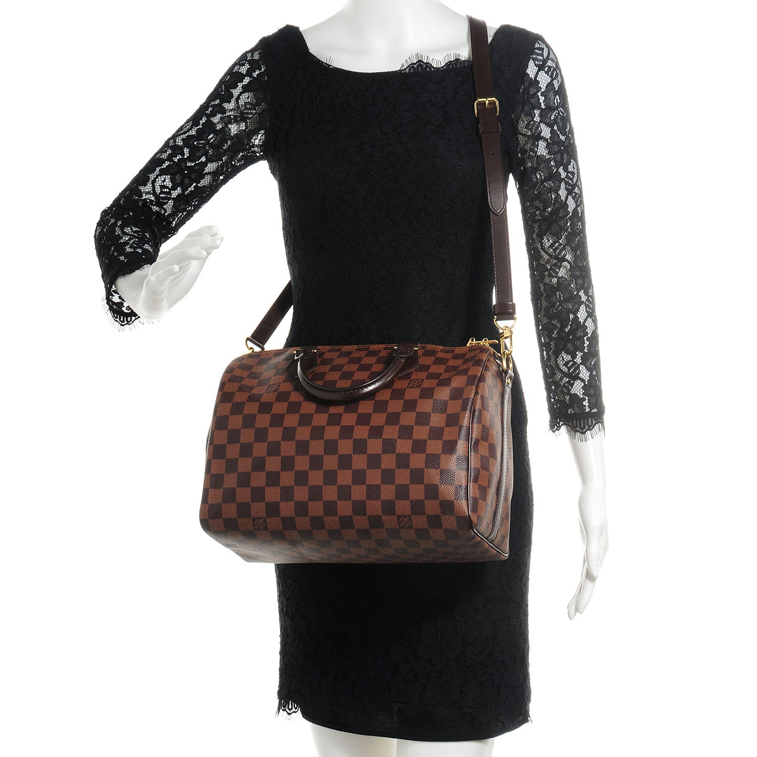 Louis Vuitton Damier Ebene Speedy Bandouliere 30 2 of 8
