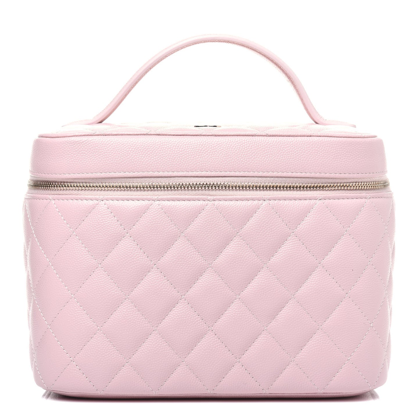 Caviar Quilted Large Vanity Pouch Light Pink