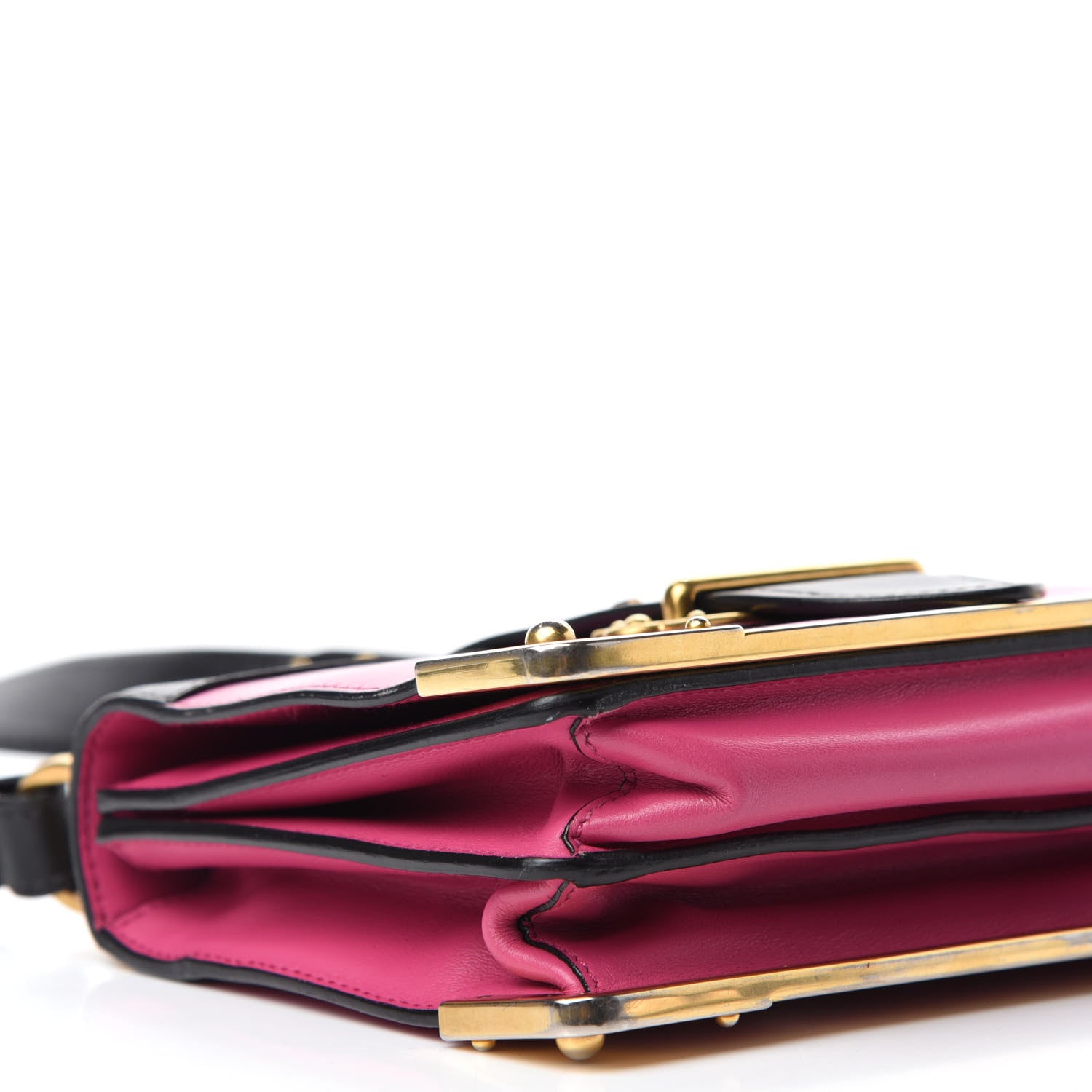 Prada City Calf Saffiano Cahier Bag Fuxia Black 6 of 11