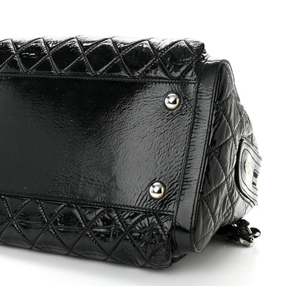 Chanel Patent Quilted Day Glo Flap Bag Black 9 of 10