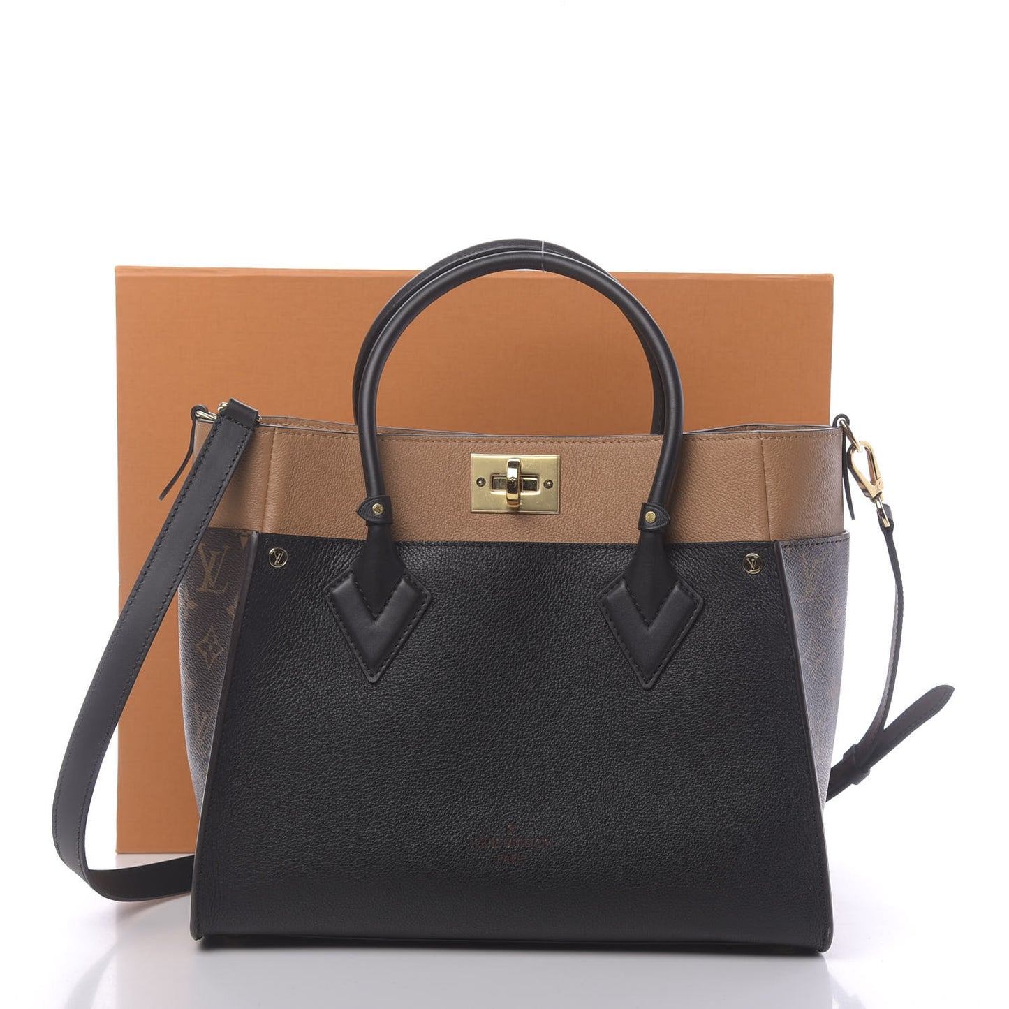 Calfskin Monogram On My Side Black