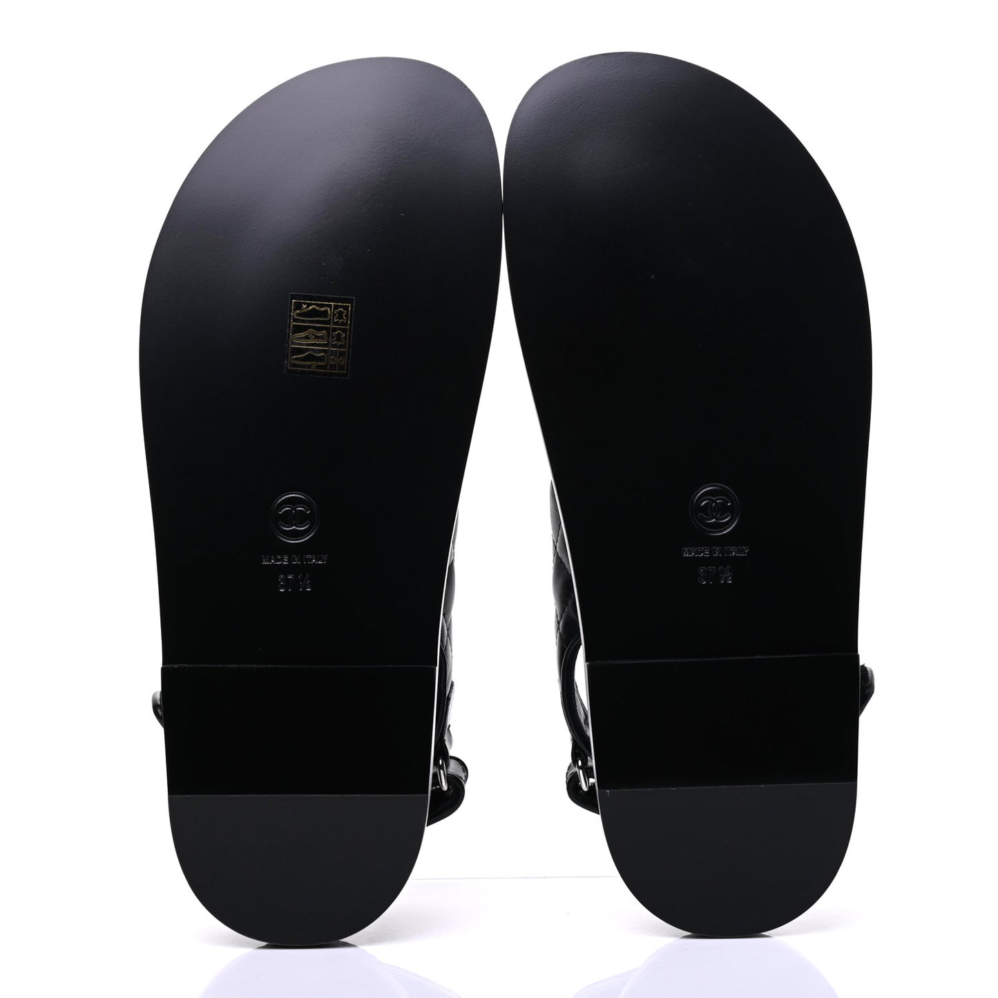 Lambskin Velcro Dad Sandals 37.5 Black