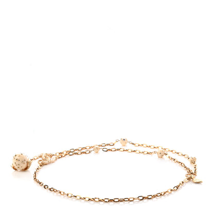 Chanel Resin Crystal Apple CC Chain Belt Gold White 2 of 4