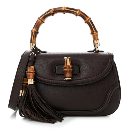 Gucci Calfskin Medium New Bamboo Top Handle Bag Brown 1 of 11