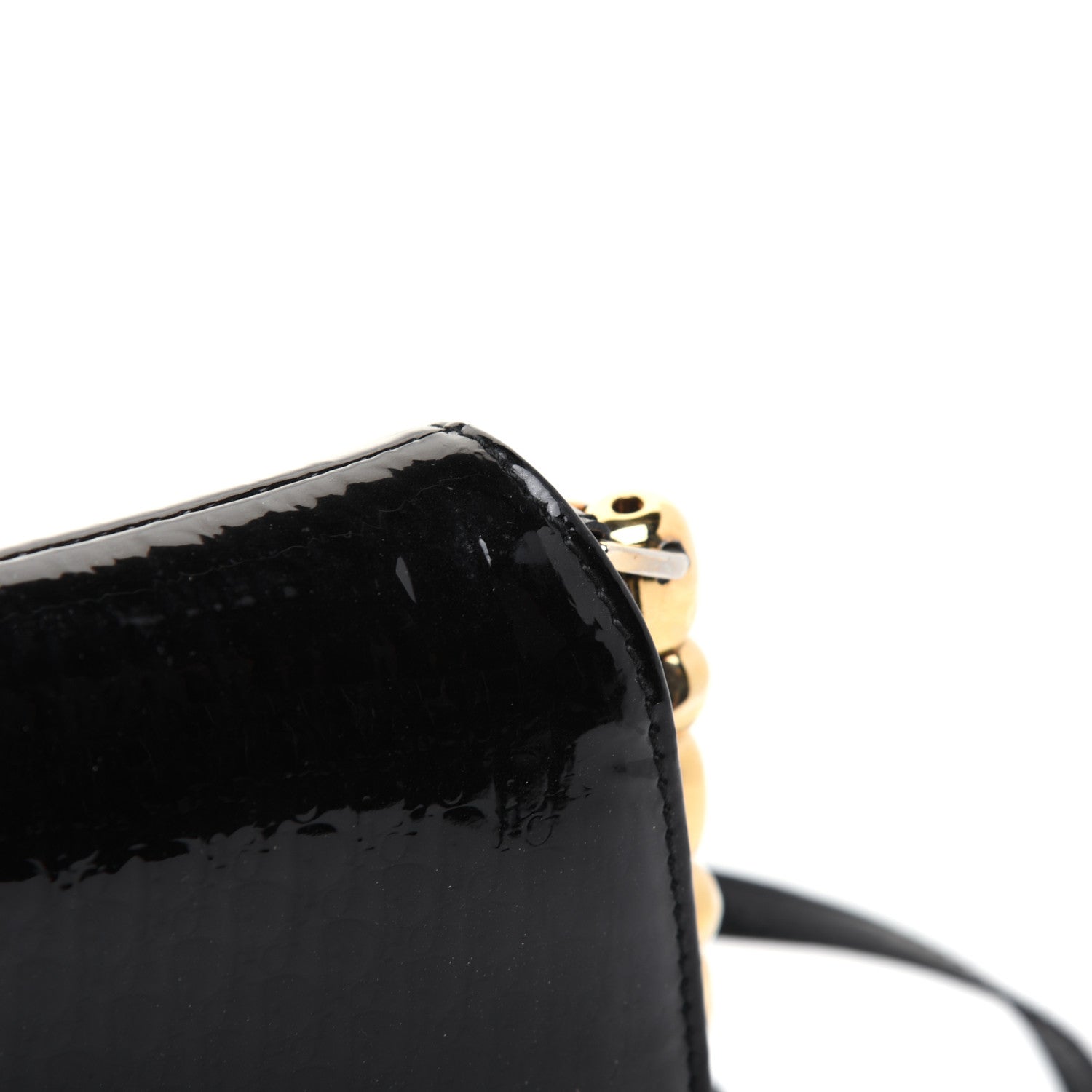 Christian Dior Patent Trotter Maris Pearl Shoulder Bag Black 19 of 26