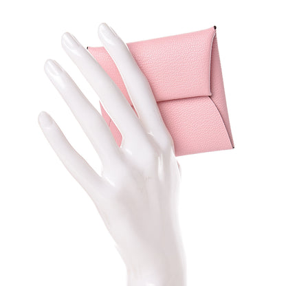 Hermes Chevre Mysore Bastia Coin Purse Rose Sakura 2 of 8