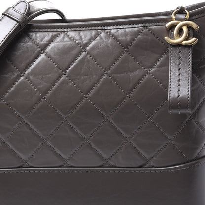 Chanel Aged Calfskin Quilted Medium Gabrielle Hobo Grey 9 of 10
