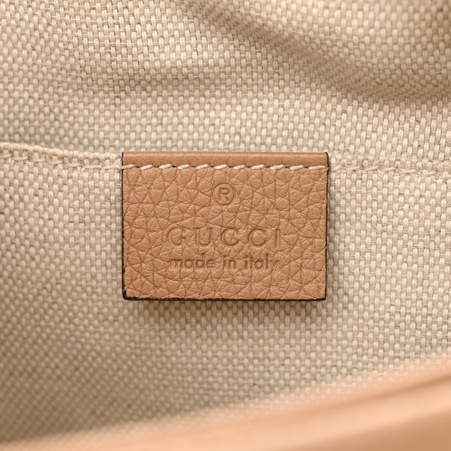 Pebbled Calfskin Small Soho Disco Bag Camelia