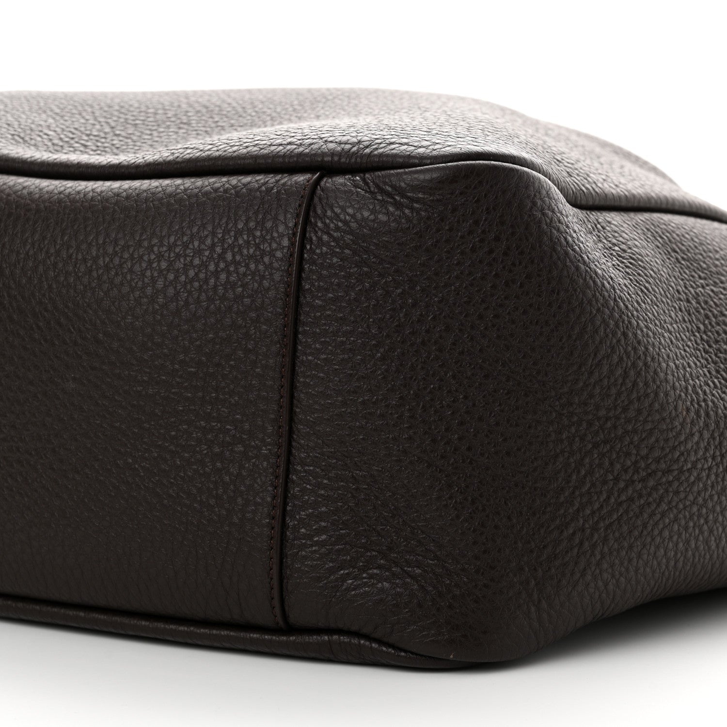 Saint Laurent Grained Deerskin Bea Tote Marron Fonce 10 of 11