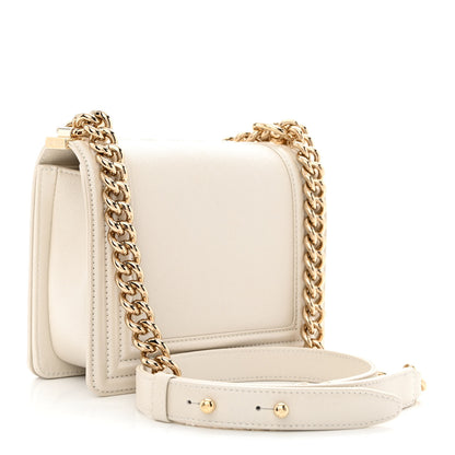 Chanel Iridescent Caviar Mini Boy Flap White 3 of 11