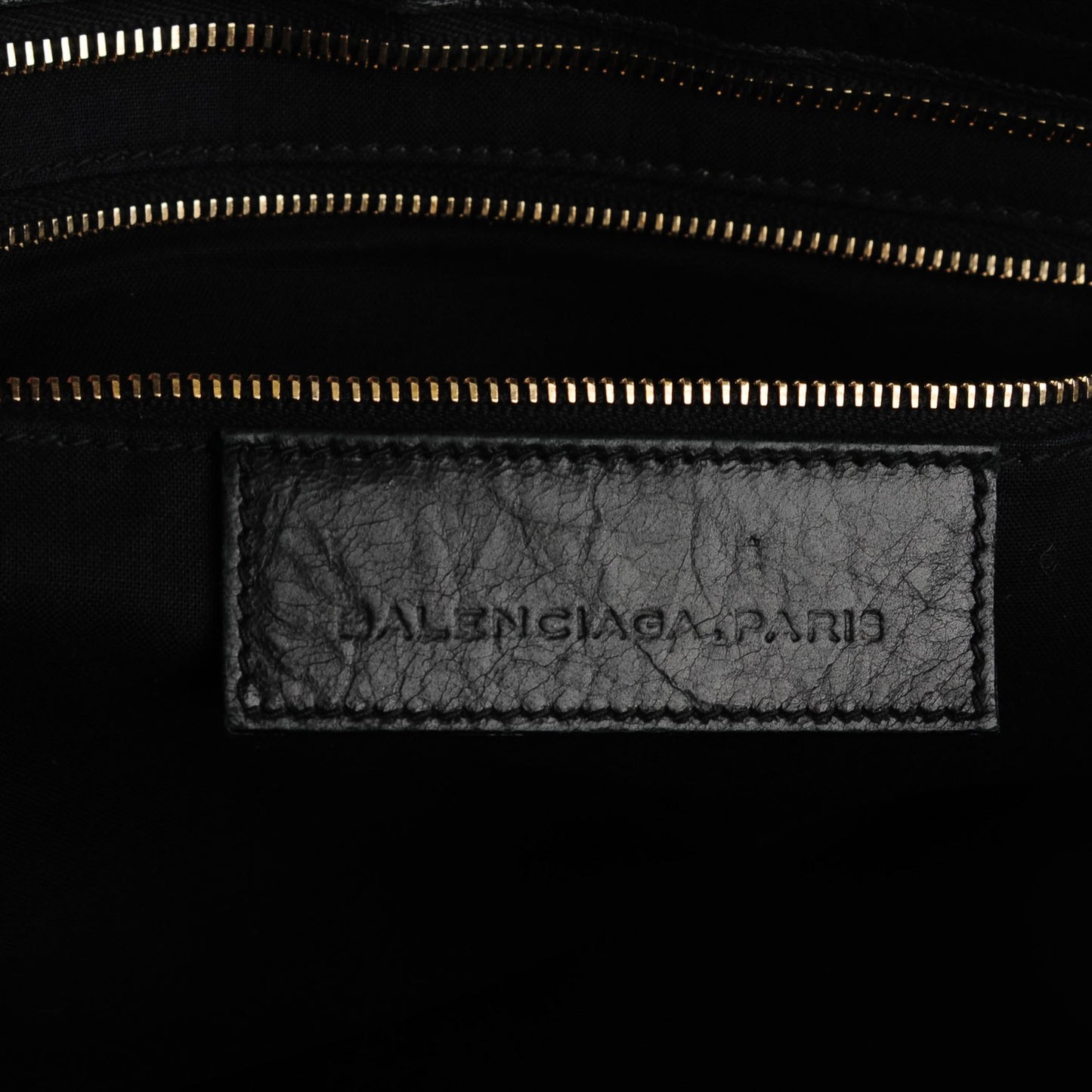 Agneau Laser Cut Cross Classic Gold Hardware City Black