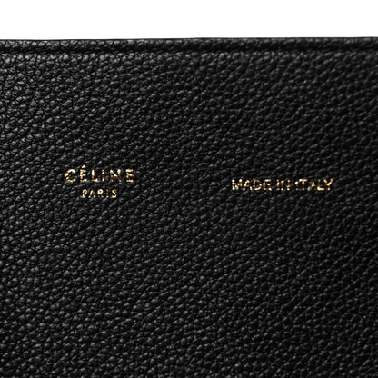 Celine Soft Grained Calfskin Small Belt Cabas Phantom Black 7 of 10