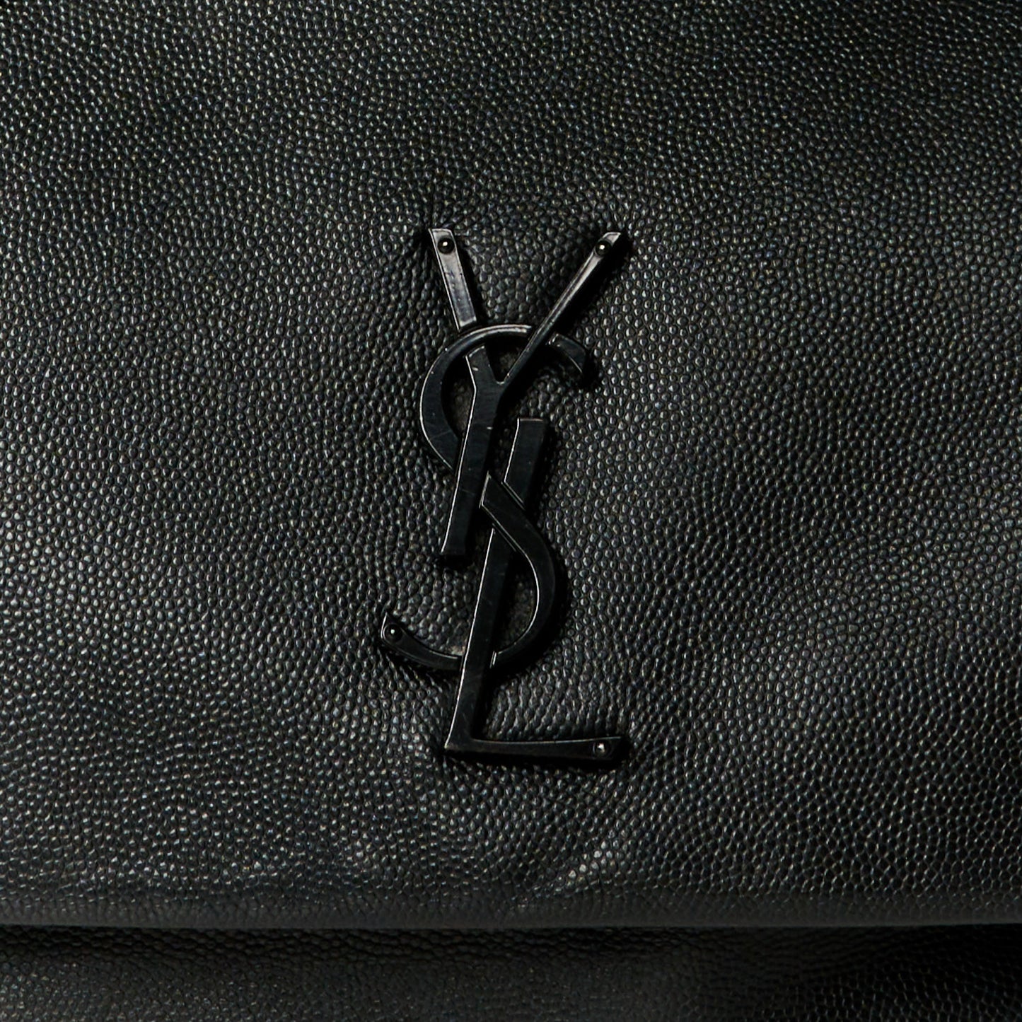 Grain De Poudre Medium West Hollywood Monogram Fold-Over Black