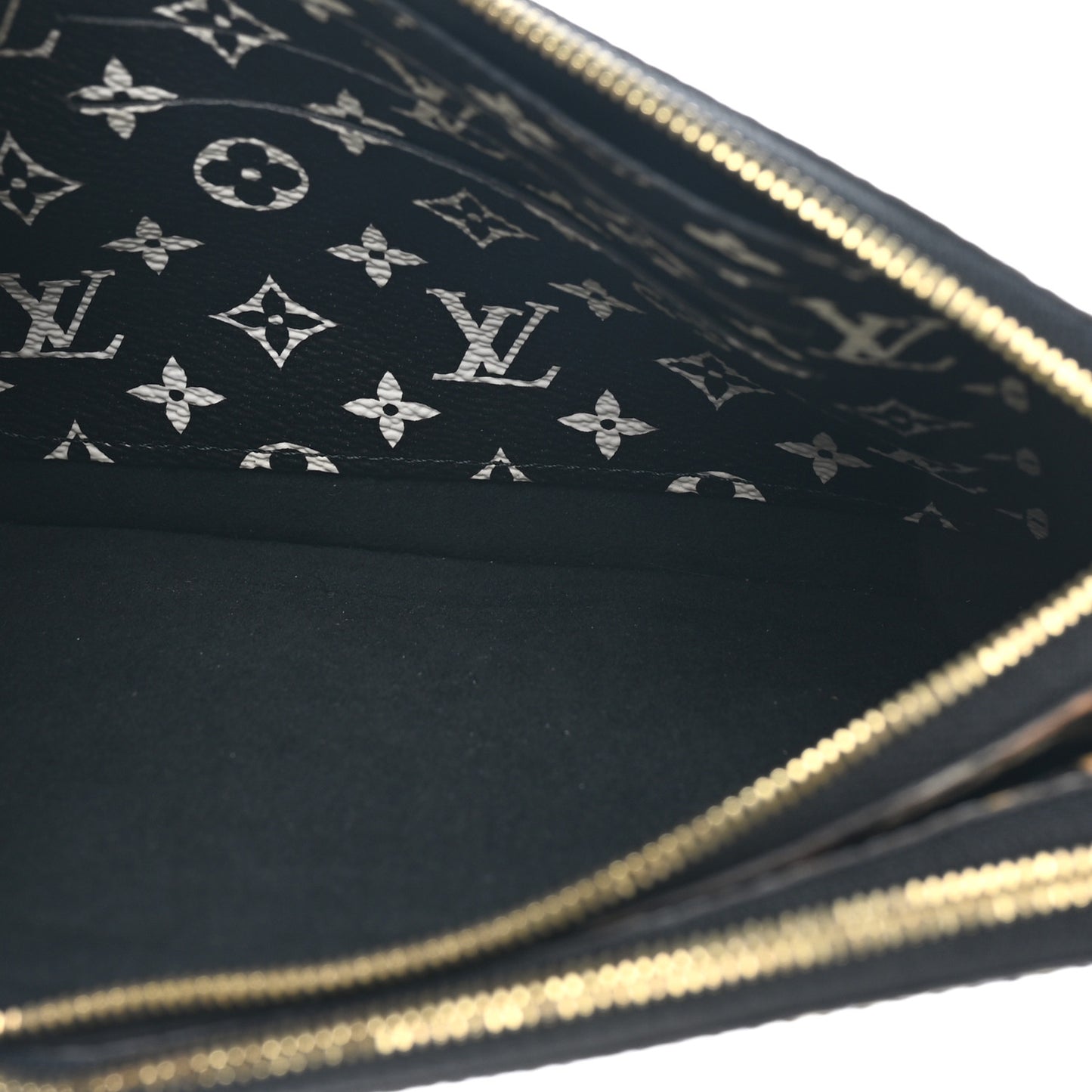 Monogram Giant Jungle Pochette Double Zip Black