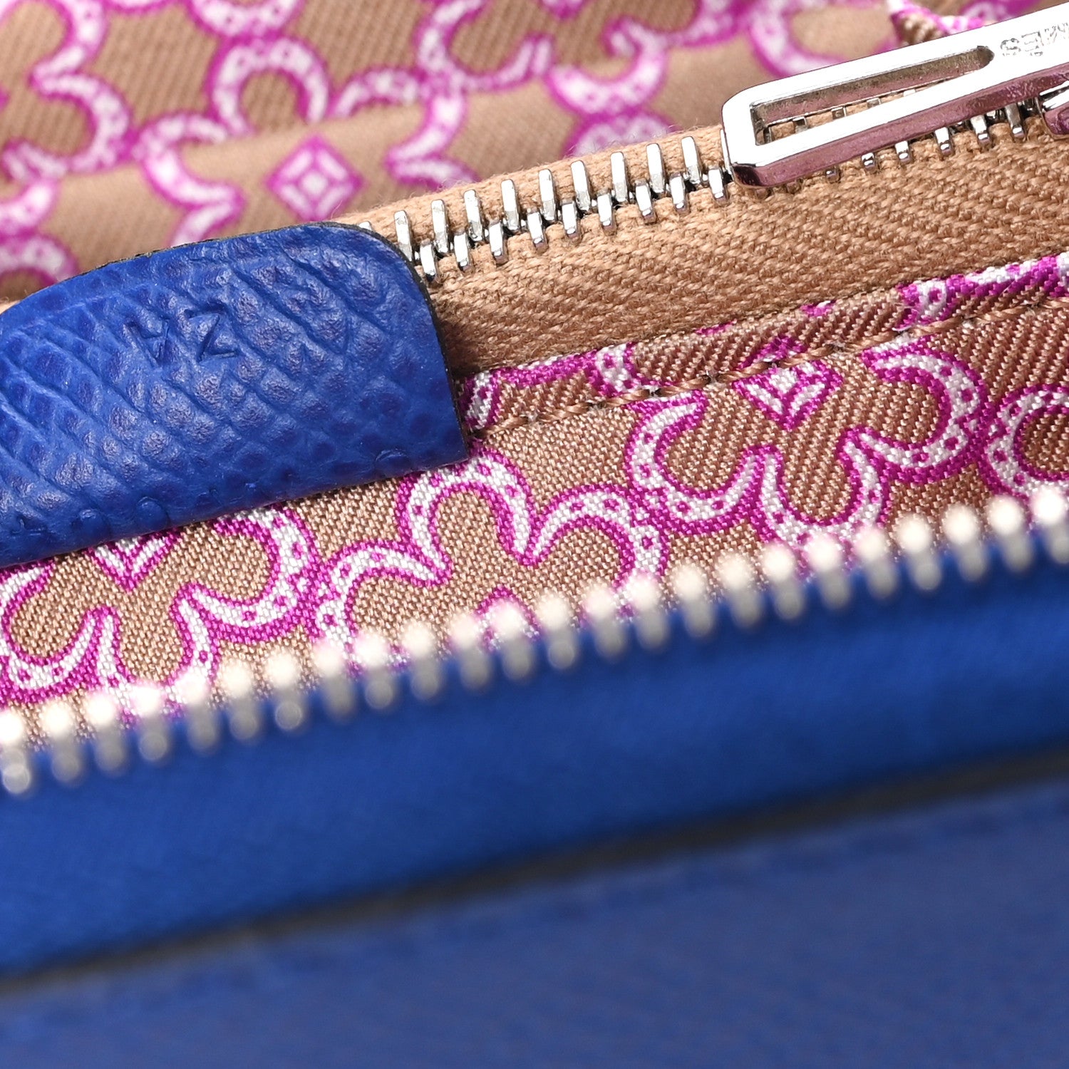 Hermes Epsom Silk'In Compact Wallet Bleu Electrique 7 of 7