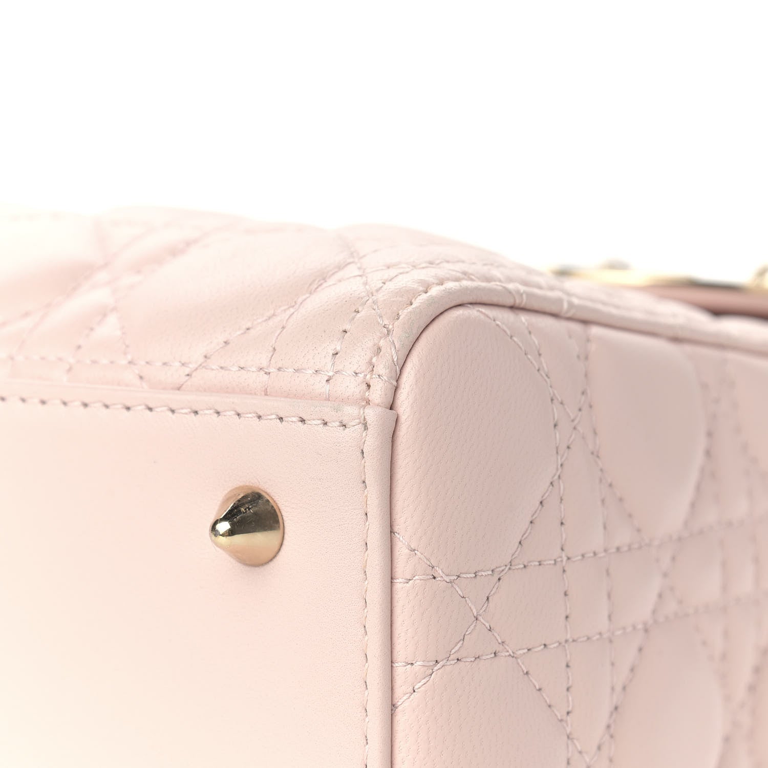 Christian Dior Lambskin Cannage Medium Lady Dior Light Pink 9 of 11