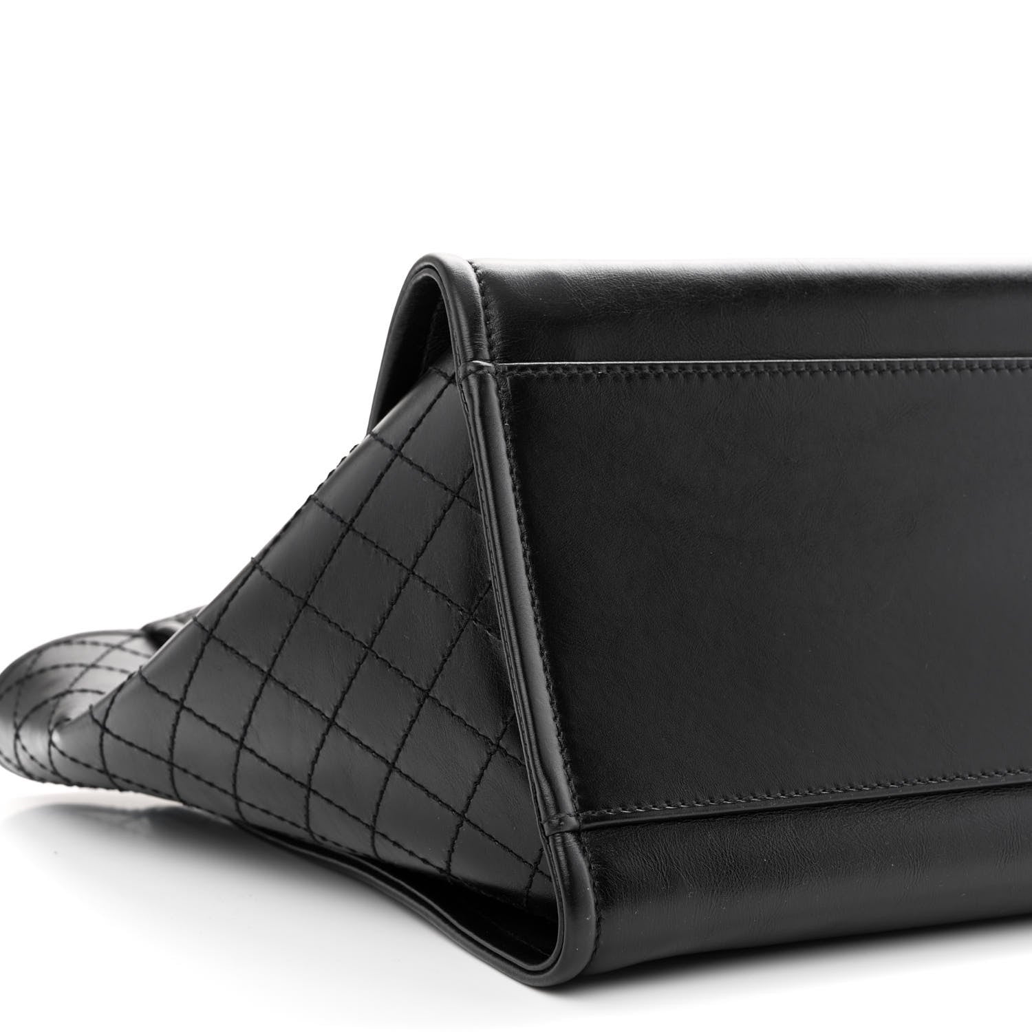 Chanel Aged Calfskin Medium Charms Deauville Tote Black 9 of 10