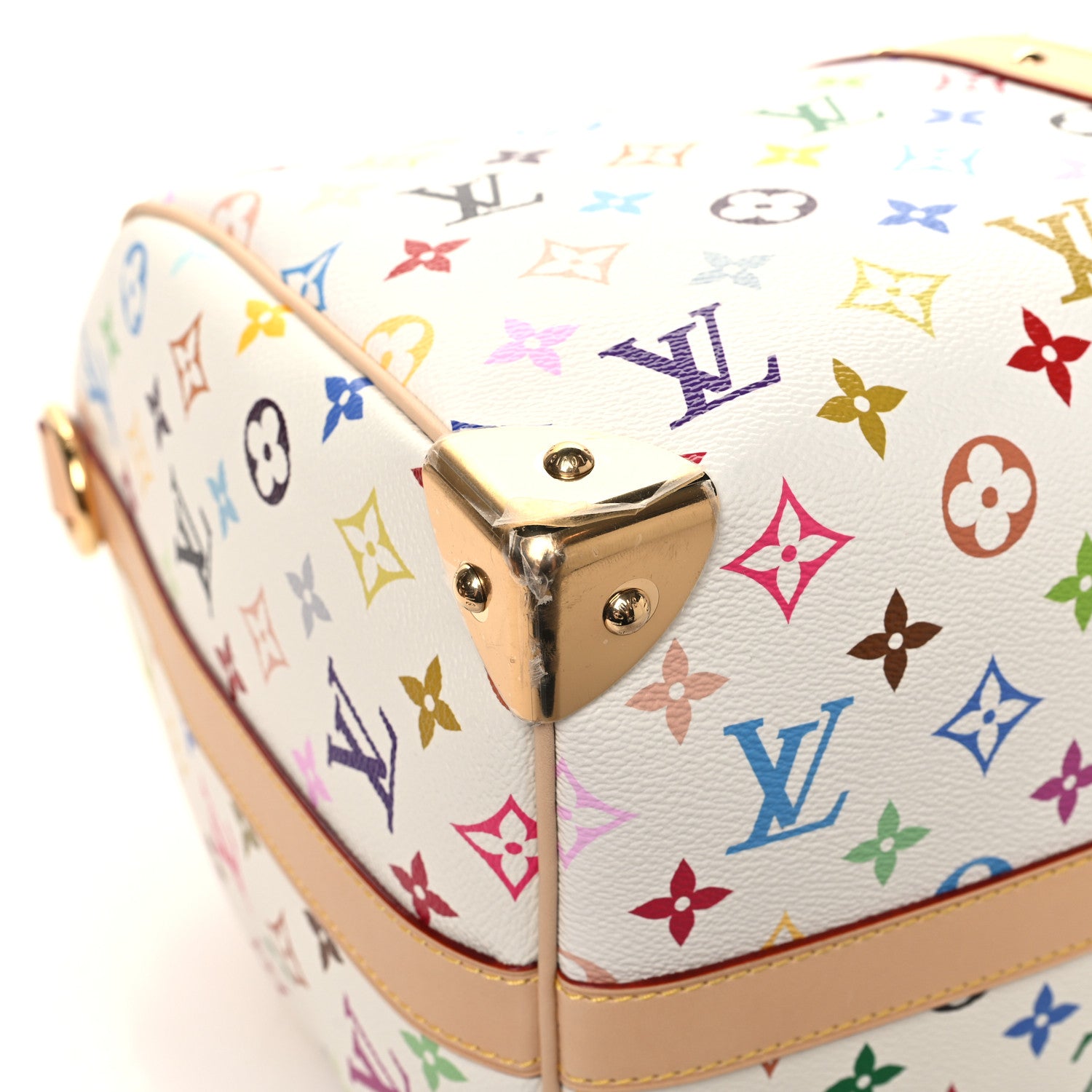 Louis Vuitton LV X TM Monogram Multicolor Keepall Bandouliere 45 White 9 of 10