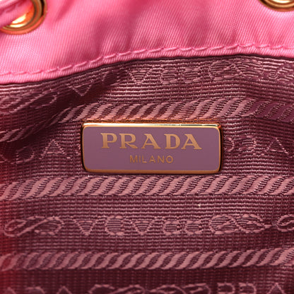 Prada Re-Nylon Saffiano Duet Bucket Crossbody Bag Begonia 6 of 14