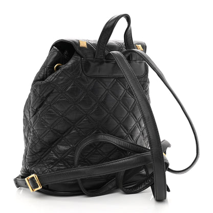 MCM Calfskin Studded Drawstring Backpack Black 3 of 11