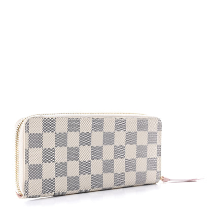 Louis Vuitton Damier Azur Clemence Wallet Rose Ballerine 3 of 8