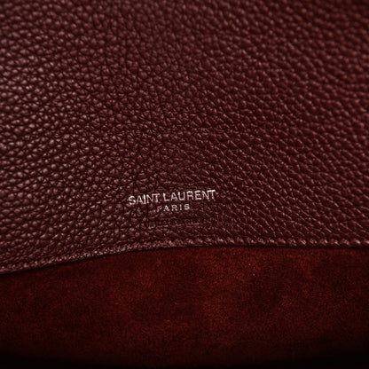Saint Laurent Grained Calfskin Small Supple Sac De Jour Dark Pallisandre 6 of 10