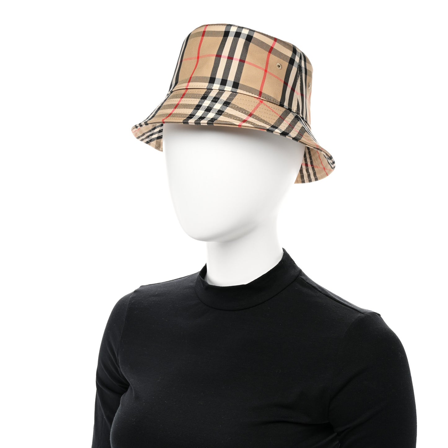 Technical Cotton Vintage Check Bucket Hat M Archive Beige