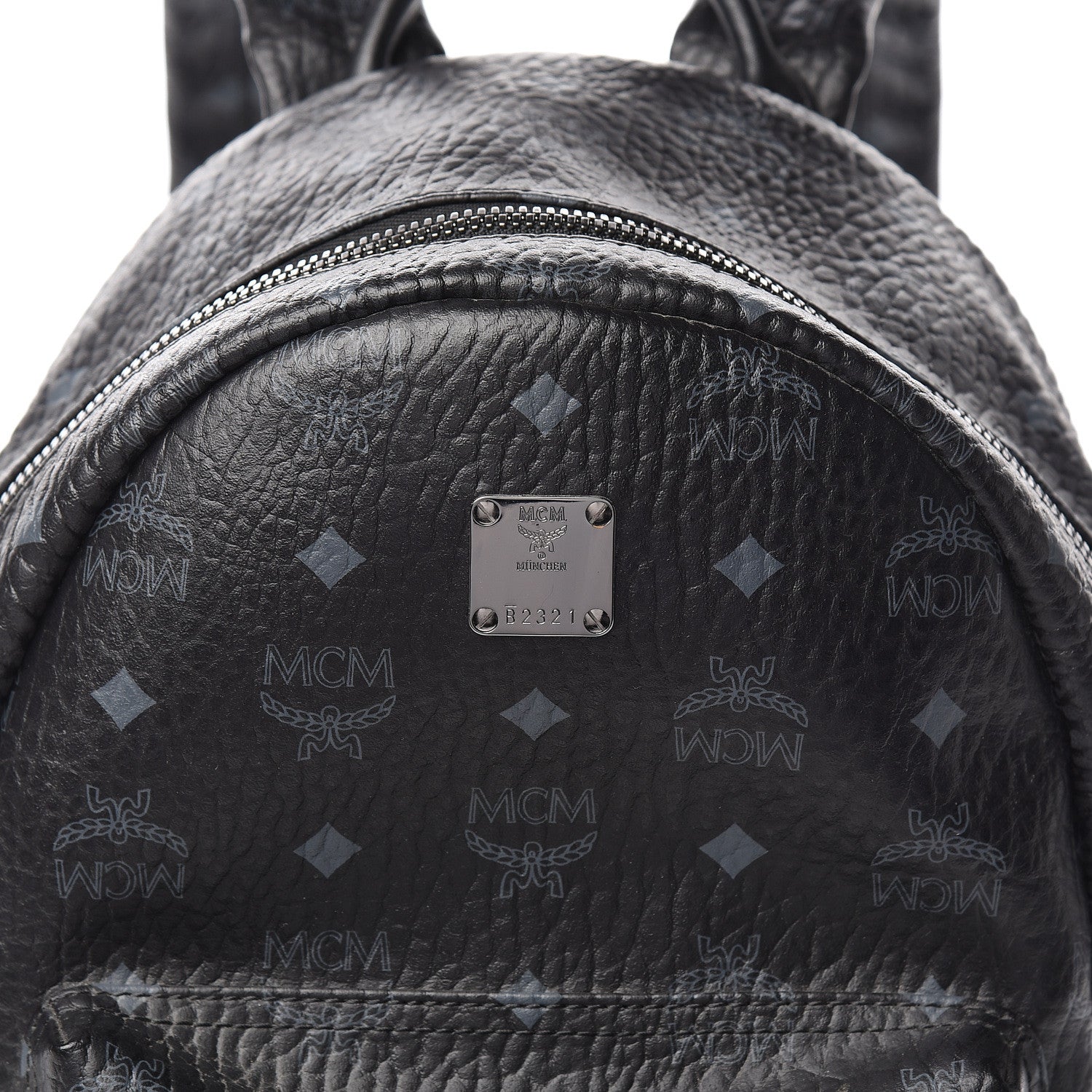 MCM Visetos Small Side Stud Stark Backpack Black 10 of 10