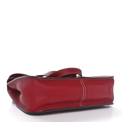 Hermes Taurillon Clemence Halzan 31 GM Rouge Grenat 4 of 10