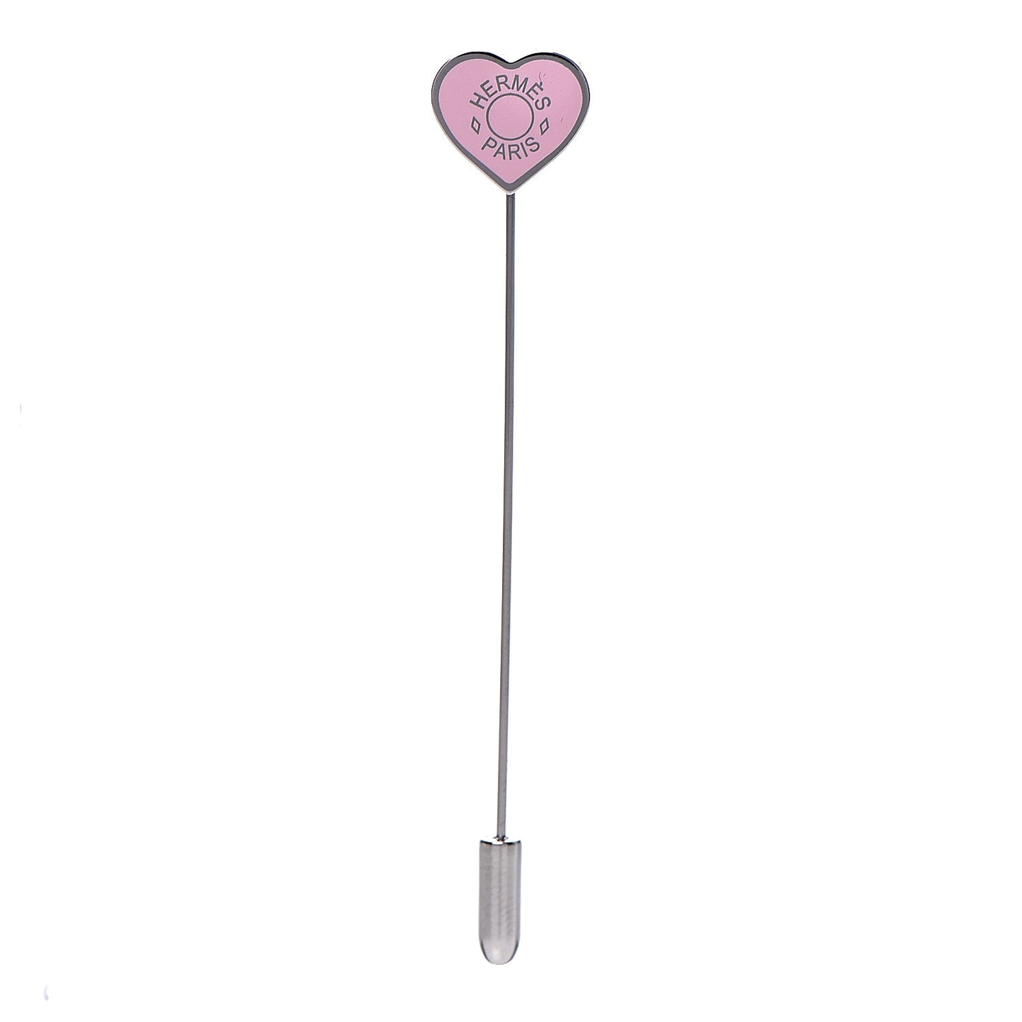 Lacquered Palladium Clou De Coeur Hat Pin