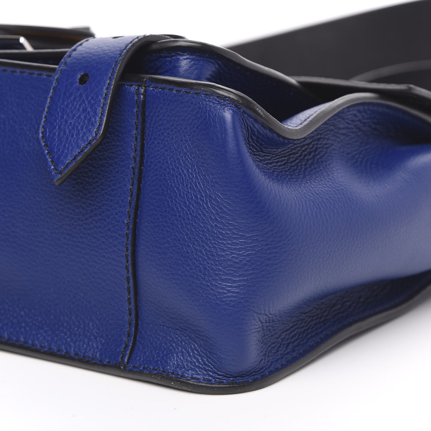 Grainy Calfskin Tiny PS1 Patchwork Satchel Blue