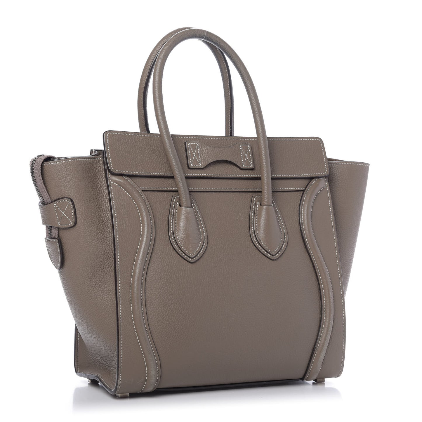 Drummed Calfskin Micro Luggage Souris