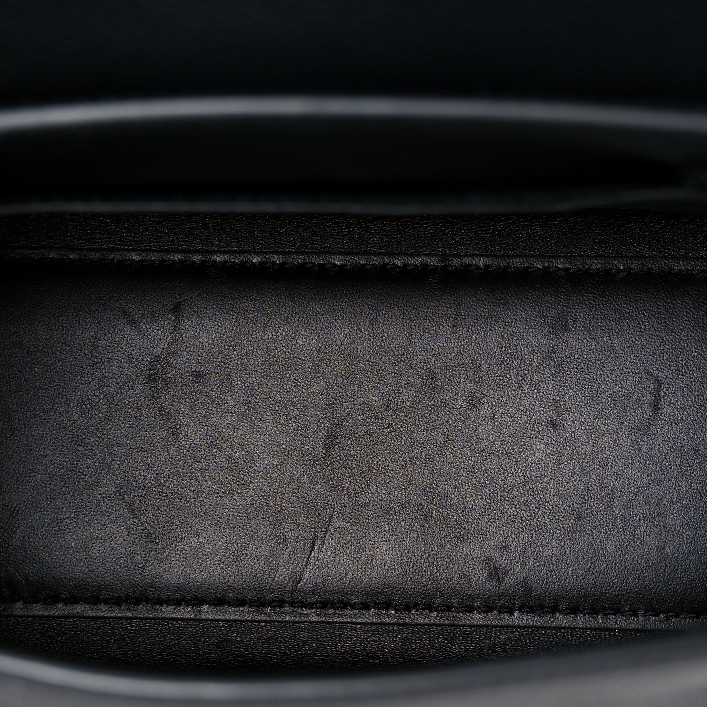 Grained Calfskin Small La Medusa Top Handle Bag Black
