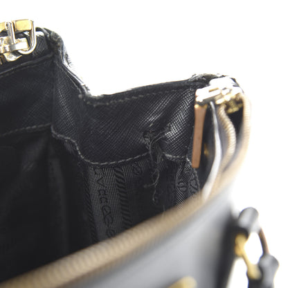 Prada Saffiano Medium Galleria Double Zip Tote Black 10 of 17