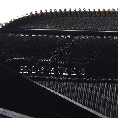 Valentino Garavani Craquele Calfskin Rockstud Zip Around Wallet Black 7 of 10