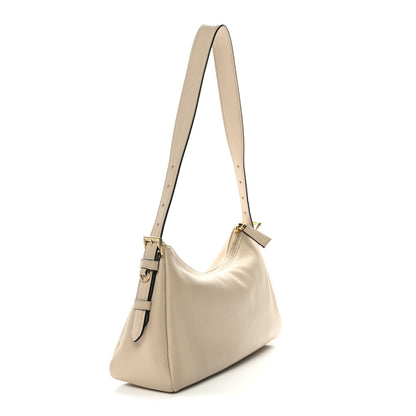 Prada Soft Calfskin Medium Aimee Shoulder Bag Travertine 3 of 10