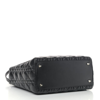Christian Dior Lambskin Cannage Medium Lady Dior Black 3 of 14