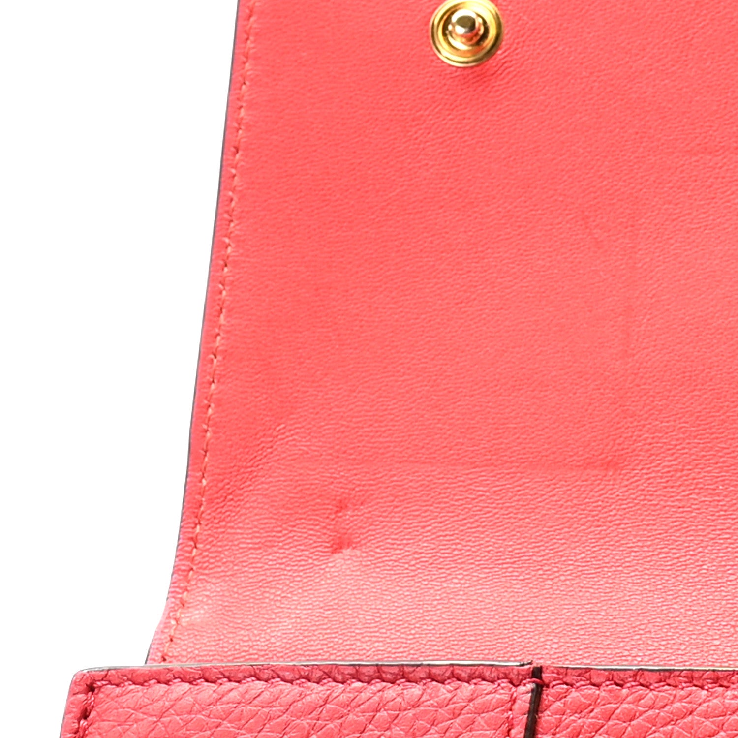 Celine Drummed Calfskin Large Multifunction Flap Wallet Coquelicot 7 of 8